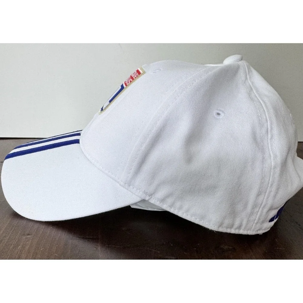 Olympique Lyonnais Hat Cap Mens One Size White Soccer Adidas Strap Back France